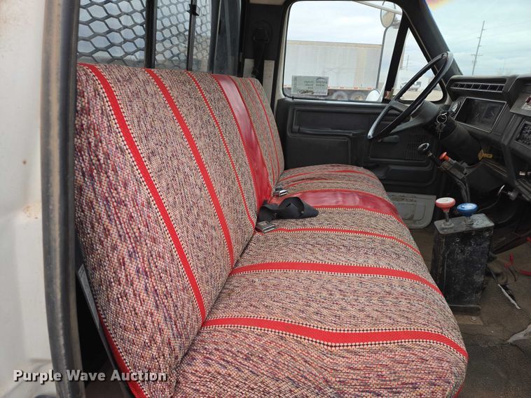 image for item EB1385 1992 Ford F600 dump flatbed truck