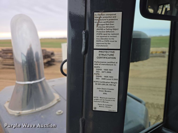 image for item EB1386 2019 John Deere 850L LGP dozer