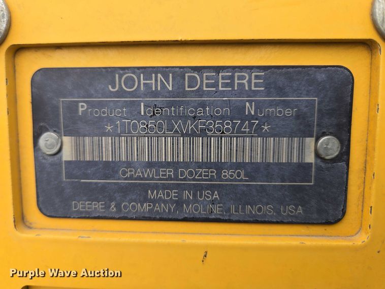 image for item EB1386 2019 John Deere 850L LGP dozer