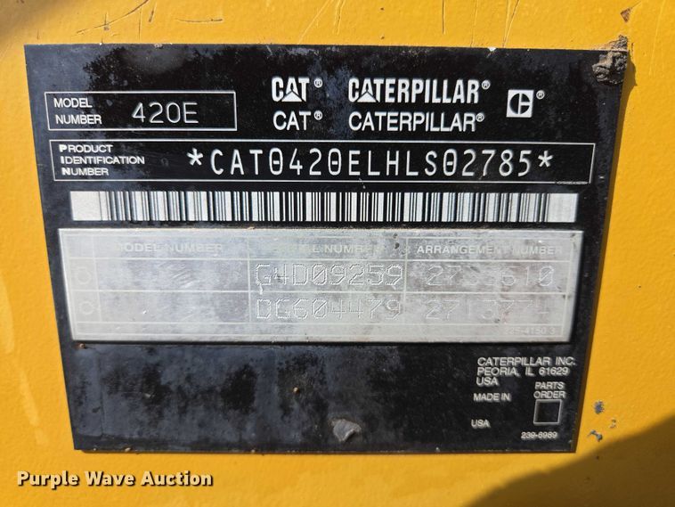 image for item EB1395 2007 Caterpillar 420E backhoe