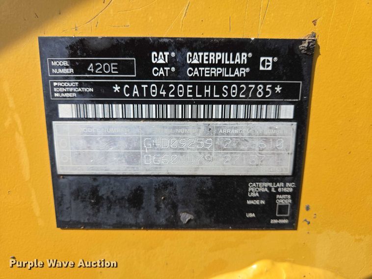 image for item EB1395 2007 Caterpillar 420E backhoe