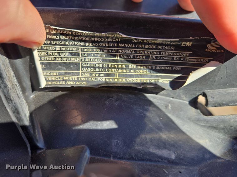 image for item EB1398 2005 Honda Rincon ATV