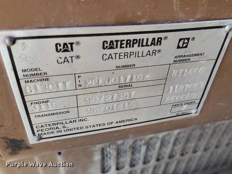 image for item ED0005 1998 Caterpillar 613C Serries II elevating scraper