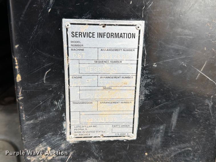 image for item ED5199 2015 Caterpillar D6T XL dozer