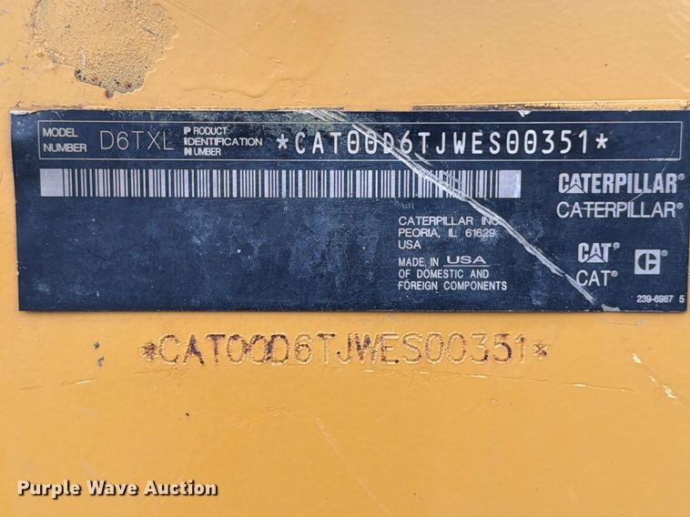 image for item ED5199 2015 Caterpillar D6T XL dozer