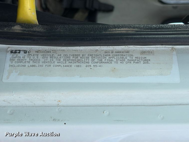 image for item ED5202 2002 Freightliner FL80 crane truck