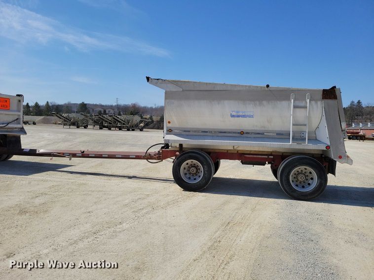 image for item EE0917 1997 Hawkeye end dump pup trailer
