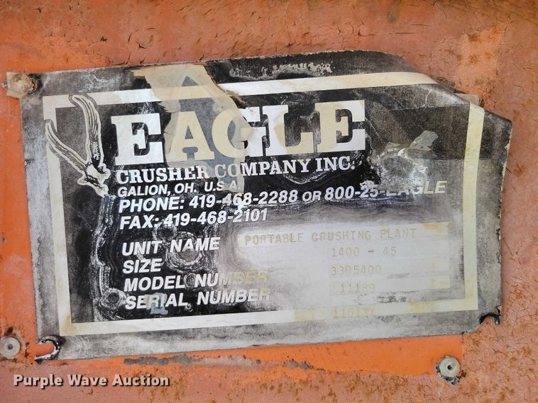 image for item EE0940 Eagle 33D5400 crushing plant