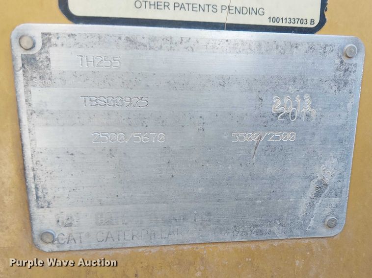 image for item EE5301 2013 Caterpillar TH255 telehandler