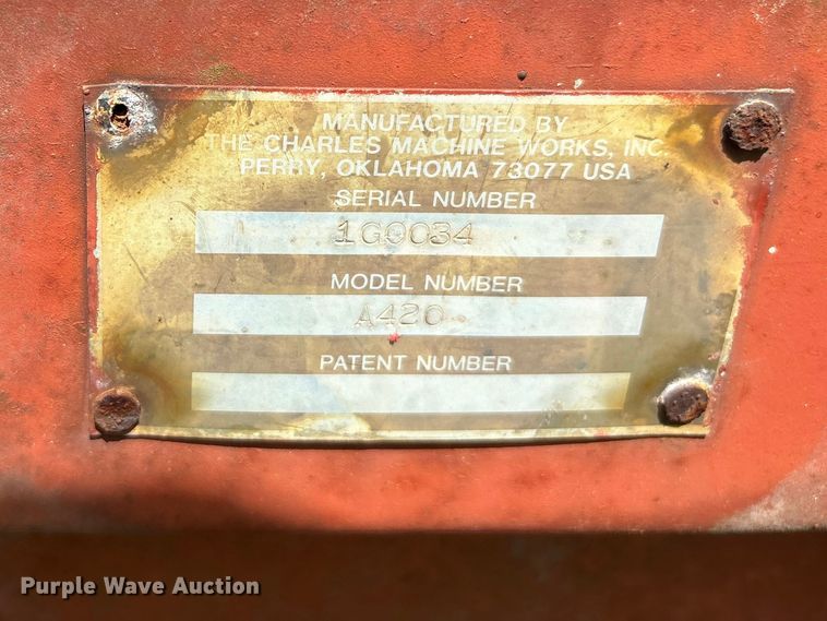 image for item EF1053 Charles Machine Works Backhoe Attachment A420 backhoe attachment