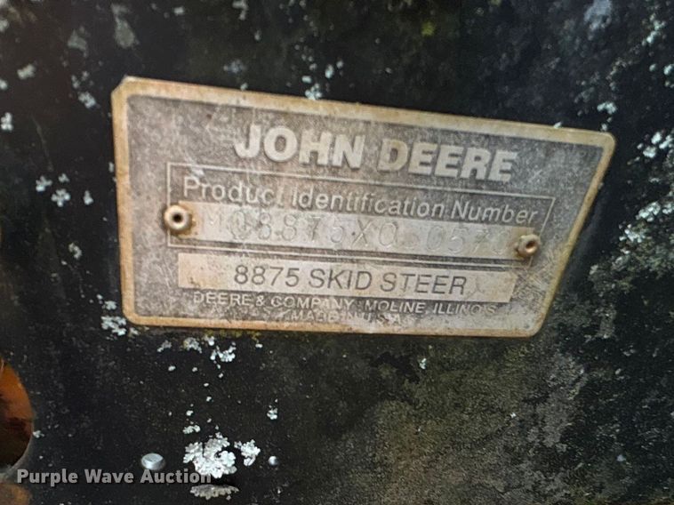 image for item EF1059 1997 John Deere 8875 skid steer loader