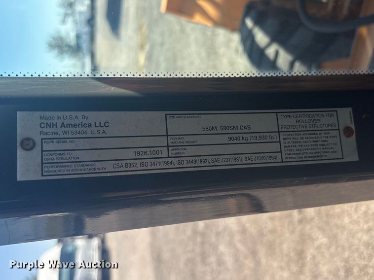 image for item EG8915 2010 Case 580 Super M backhoe