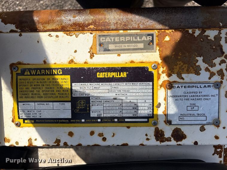 image for item EG8955 Caterpillar T80 D forklift