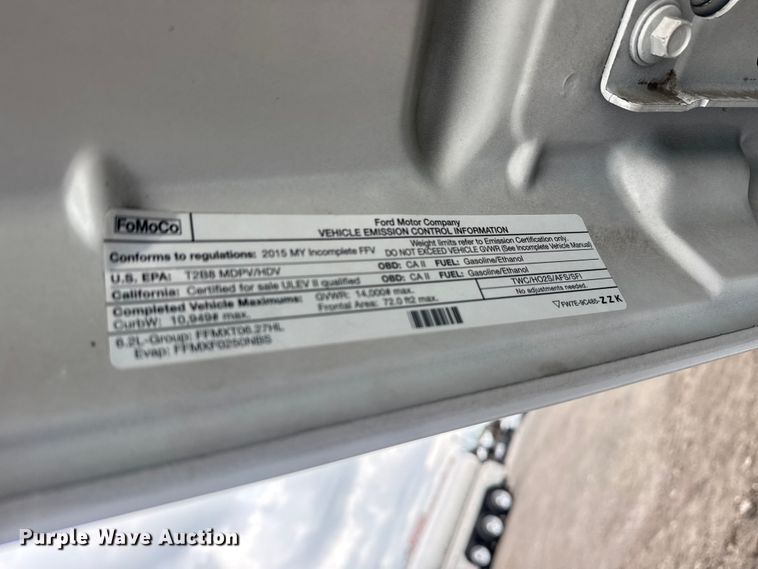 image for item EG8968 2015 Ford F250 Super Duty Ext. Cab utility bed pickup truck