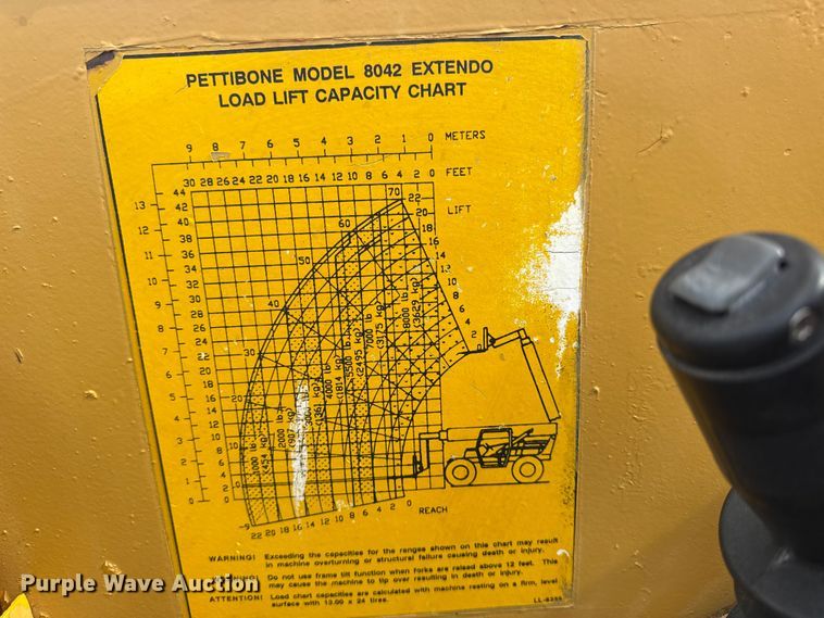 image for item EG8969 1993 Pettibone Corp. 8042 telehandler