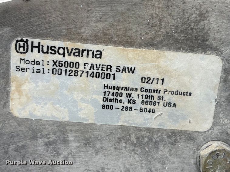 image for item EI5780 2011 Husqvarna X5000 concrete saw