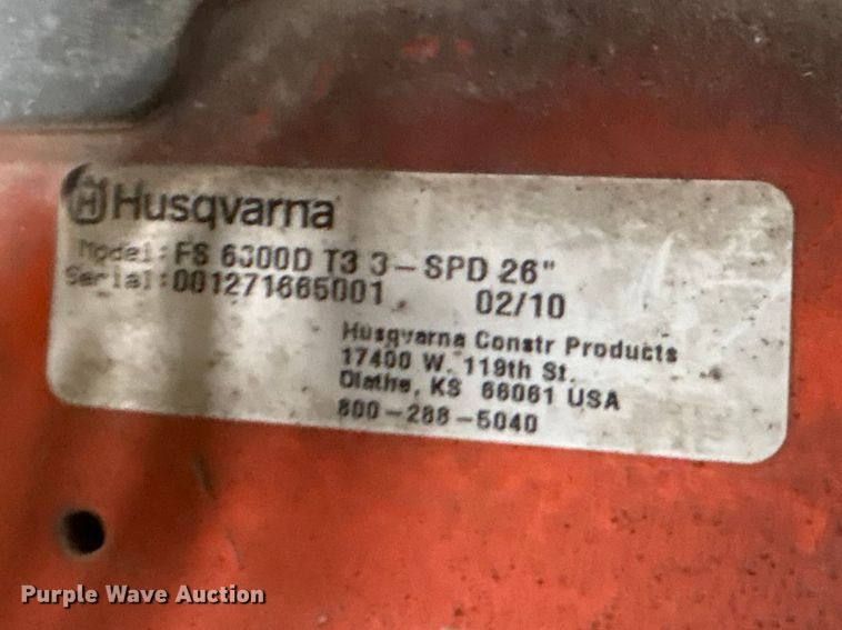 image for item EI5781 2010 Husqvarna FS6600D concrete saw