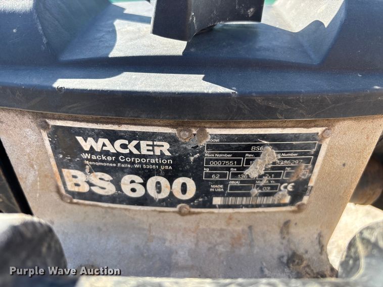 image for item EO4157 (2) Wacker BS600 plate compactors