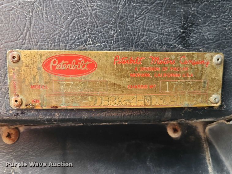 image for item EO7241 1991 Peterbilt 379 dump truck