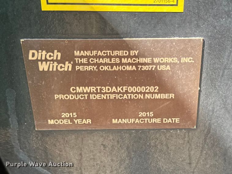 image for item EQ5012 2015 Ditch Witch trencher