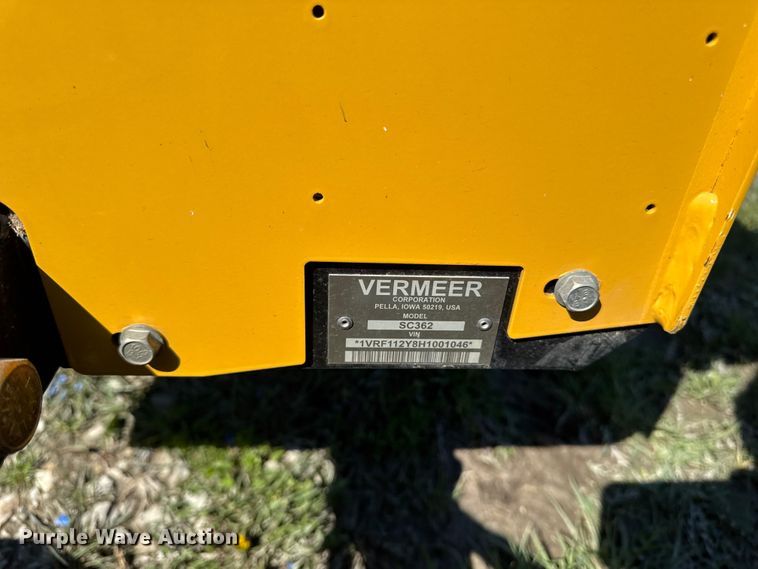 image for item EQ5013 2017 Vermeer SC362 stump grinder