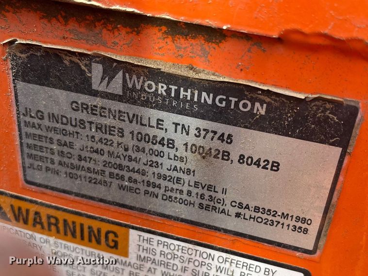 image for item ER7527 2015 JLG 10054 telehandler