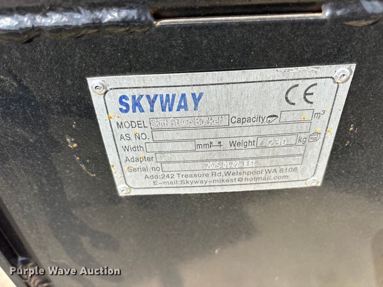 image for item ES8773 2025 Skyway skid steer rock bucket