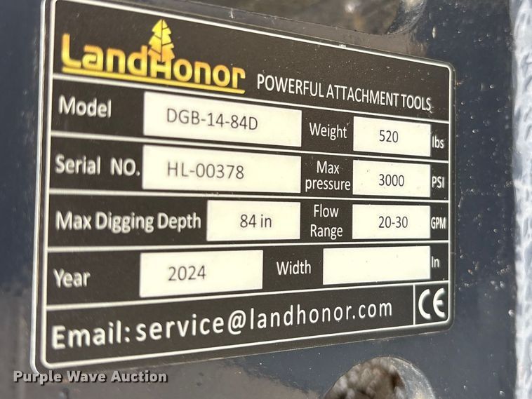 image for item ES8785 2024 Landhoner DGB-14-84D skid steer winch