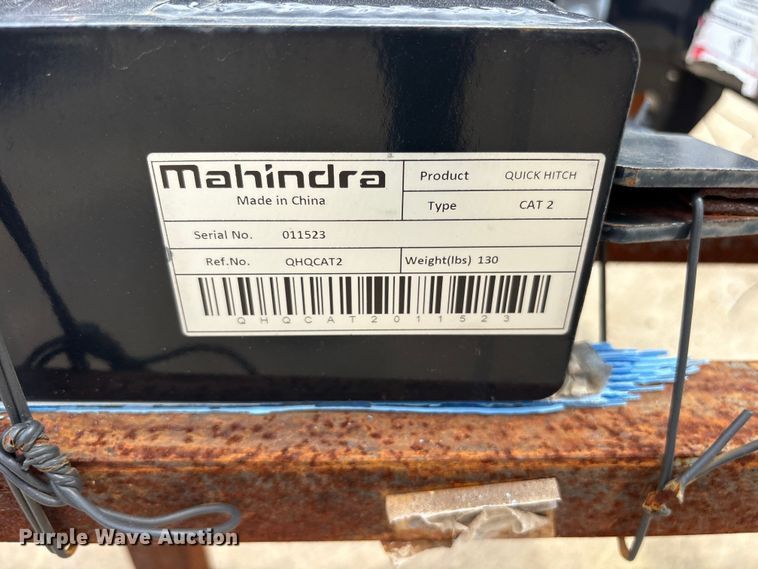 image for item ES8786 (2) Mahindra quick hitches