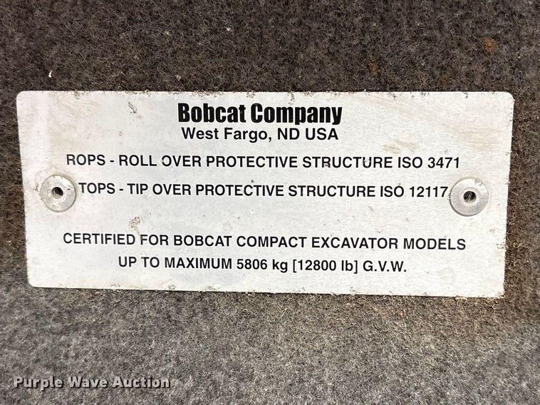 image for item ES8894 2007 Bobcat 337 G mini excavator