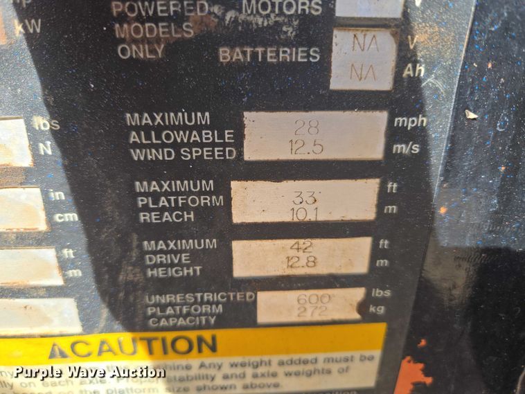 image for item ET1473 2007 Snorkel TB-42CU boom lift