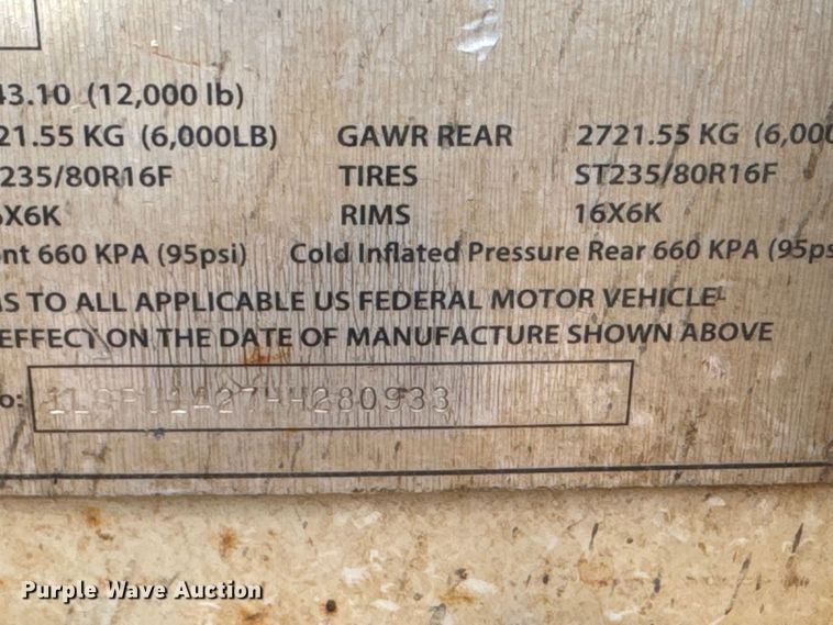 image for item ET1846 2017 Larson LCT 7500 reel trailer