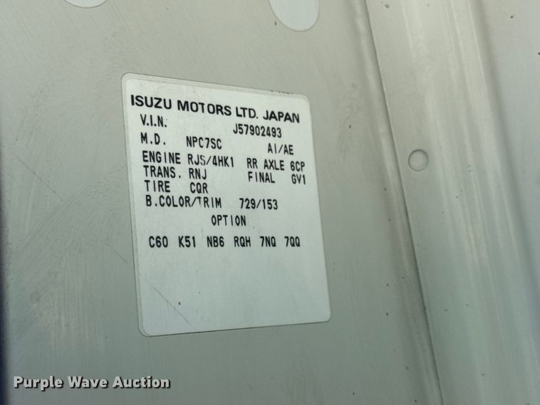 image for item ET1956 2005 Isuzu NPR dump truck