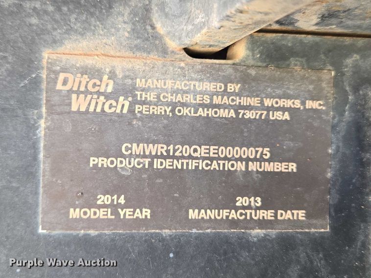 image for item ET5197 2014 Ditch Witch RT120 QUAD vibratory cable plow