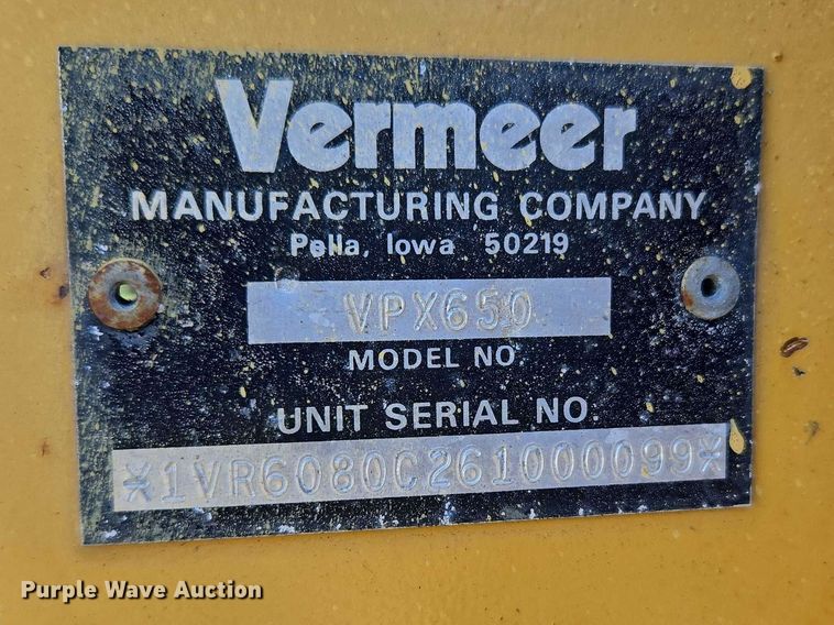 image for item ET5205 2005 Vermeer RT650 vibratory cable plow