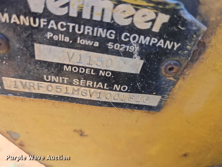 image for item ET5217 Vermeer V1150 trencher