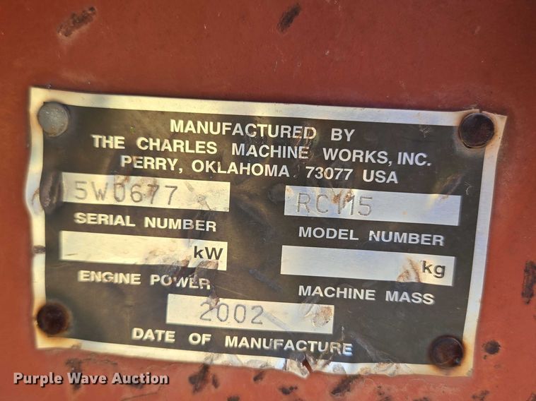 image for item ET5219 2002 Ditch Witch RT90 vibratory cable plow