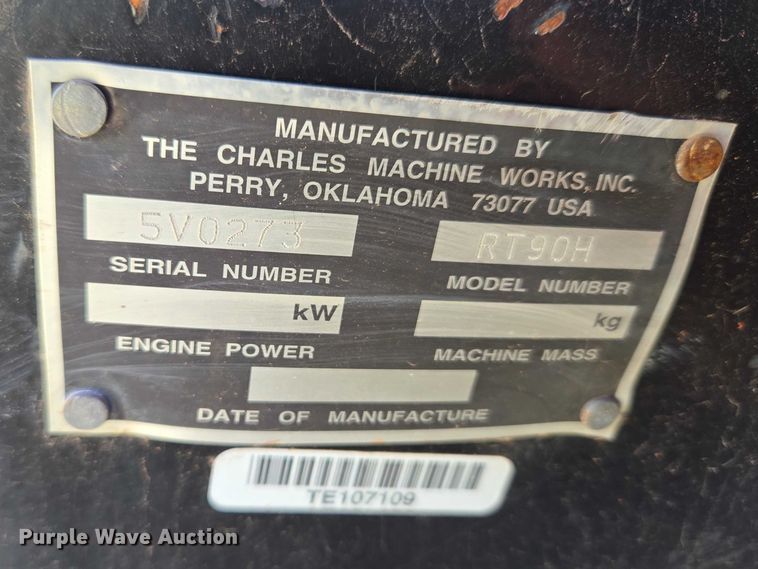 image for item ET5221 2004 Ditch Witch RT90 vibratory cable plow