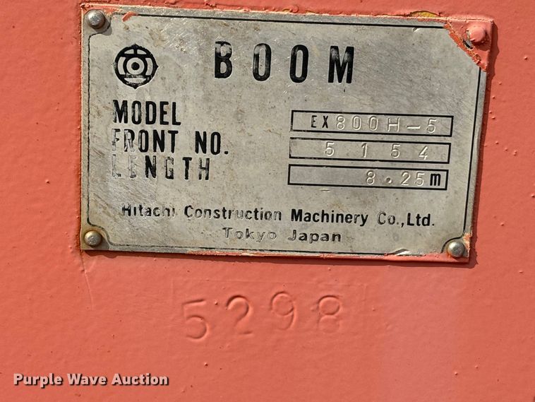 image for item EU0511 1999 Hitachi EX750-5 excavator