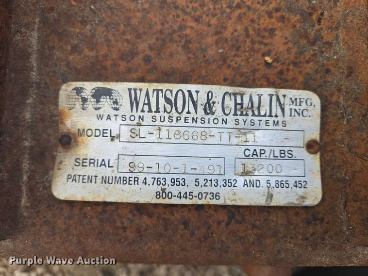 image for item EV5775 Watson & Chalin SL-118668-TT-11 lift axle