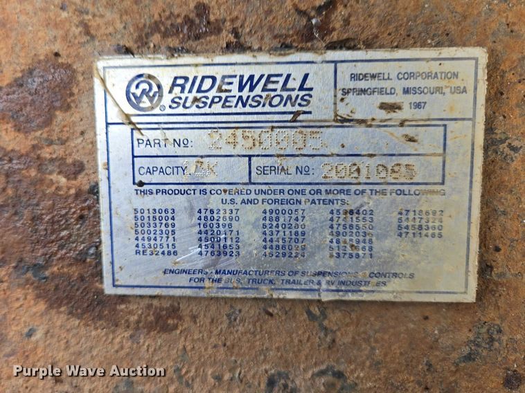 image for item EV5776 Ridewell Suspensions 2450005 lift axle