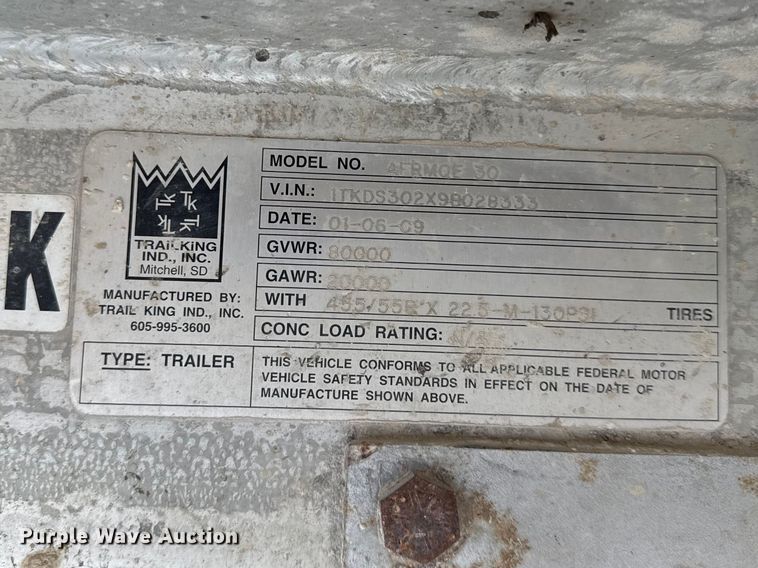 image for item EV7671 Trail King Industries end dump trailer