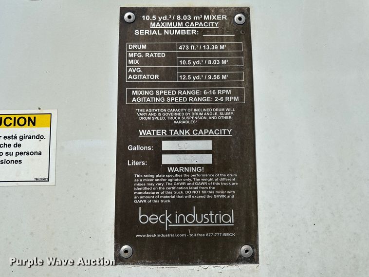 image for item FB3318 2014 Volvo VHD ready mix truck