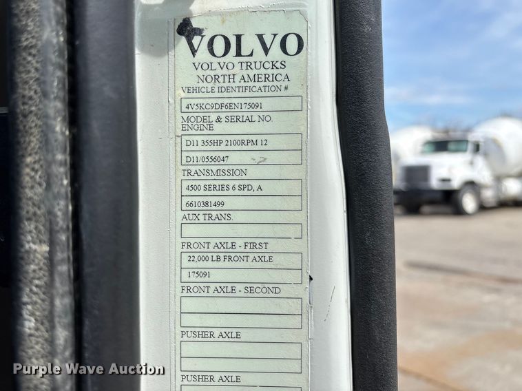 image for item FB3318 2014 Volvo VHD ready mix truck