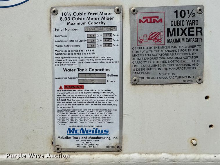 image for item FB3319 2007 Sterling L9500 ready mix truck