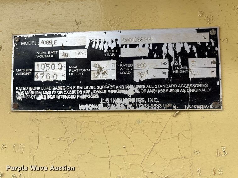 image for item FB3355 JLG 4069LE scissor lift