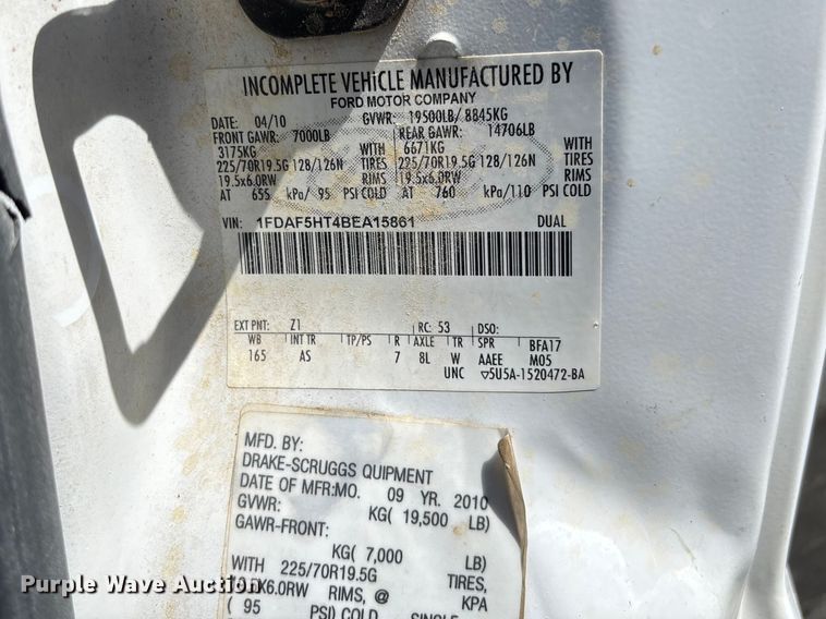 image for item FB3392 2011 Ford F550 bucket truck