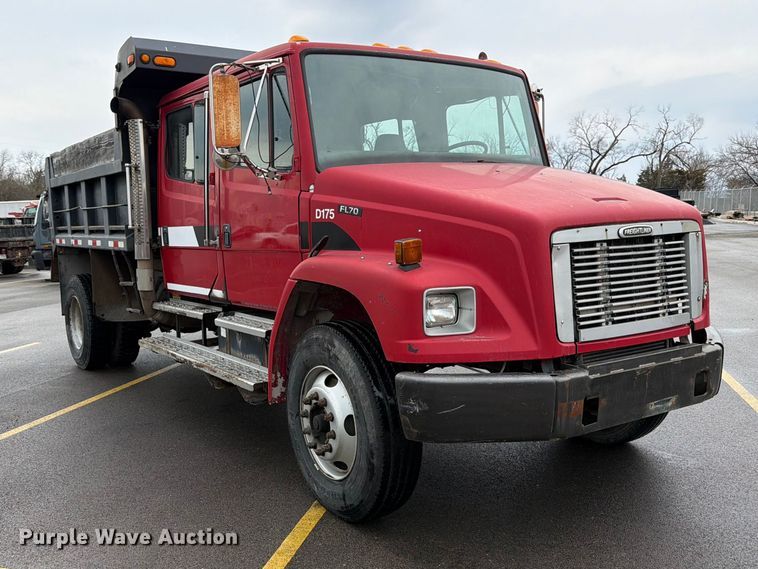 image for item FB8053 2002 Freightliner FL70 Crew Cab dump truck