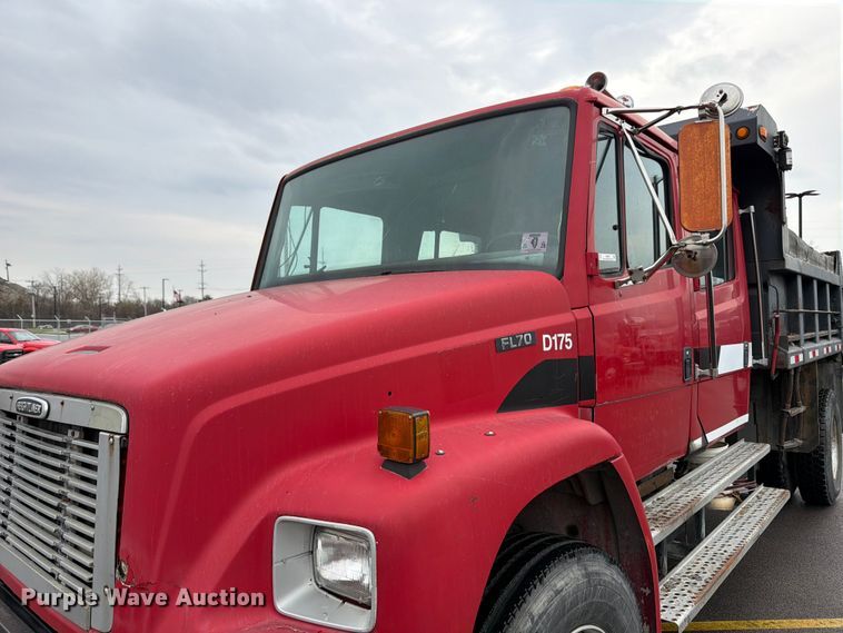 image for item FB8053 2002 Freightliner FL70 Crew Cab dump truck