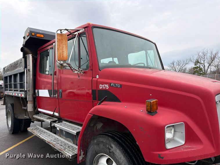 image for item FB8053 2002 Freightliner FL70 Crew Cab dump truck